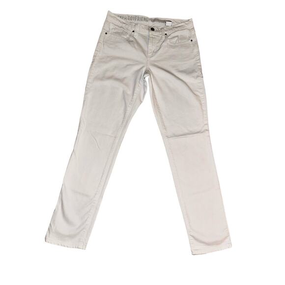 DKNY Jeans Bleeker Boyfriend White Denim Pants Comfort‎ Casual Everyday - Picture 1 of 10